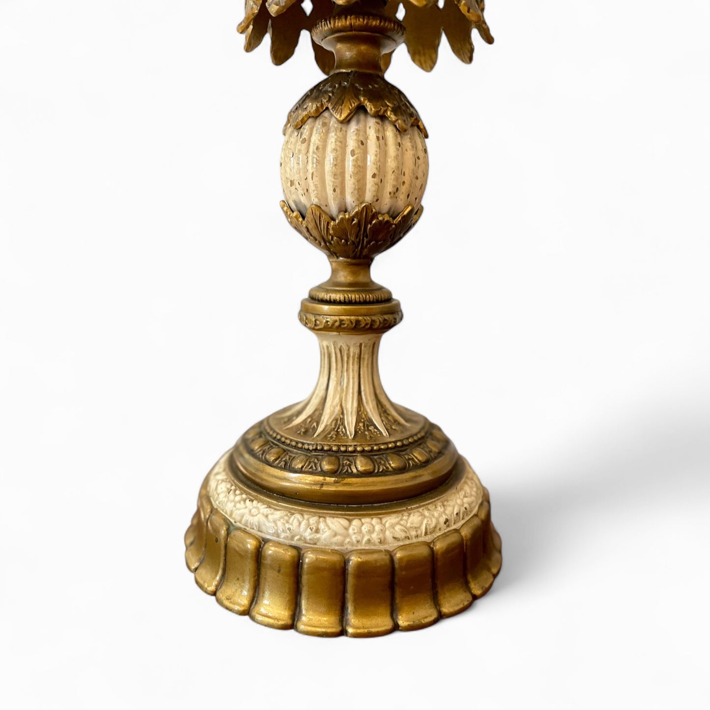 Vintage Leviton brass painted ornate table lamp