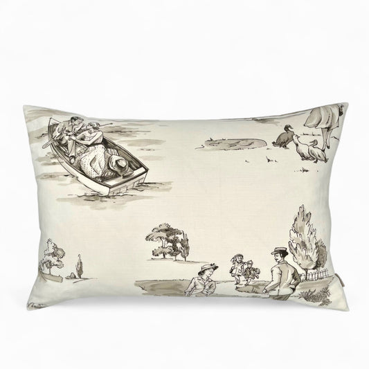 Pillow in vintage Nina Campbell “promenade” fabric