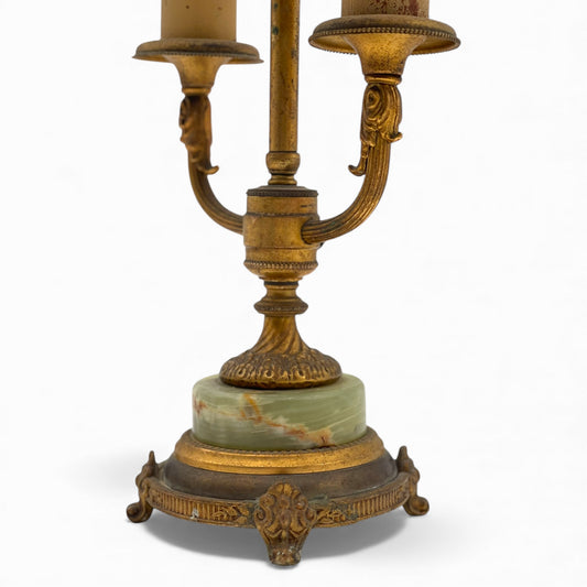 Antique French Empire style bouillote lamp