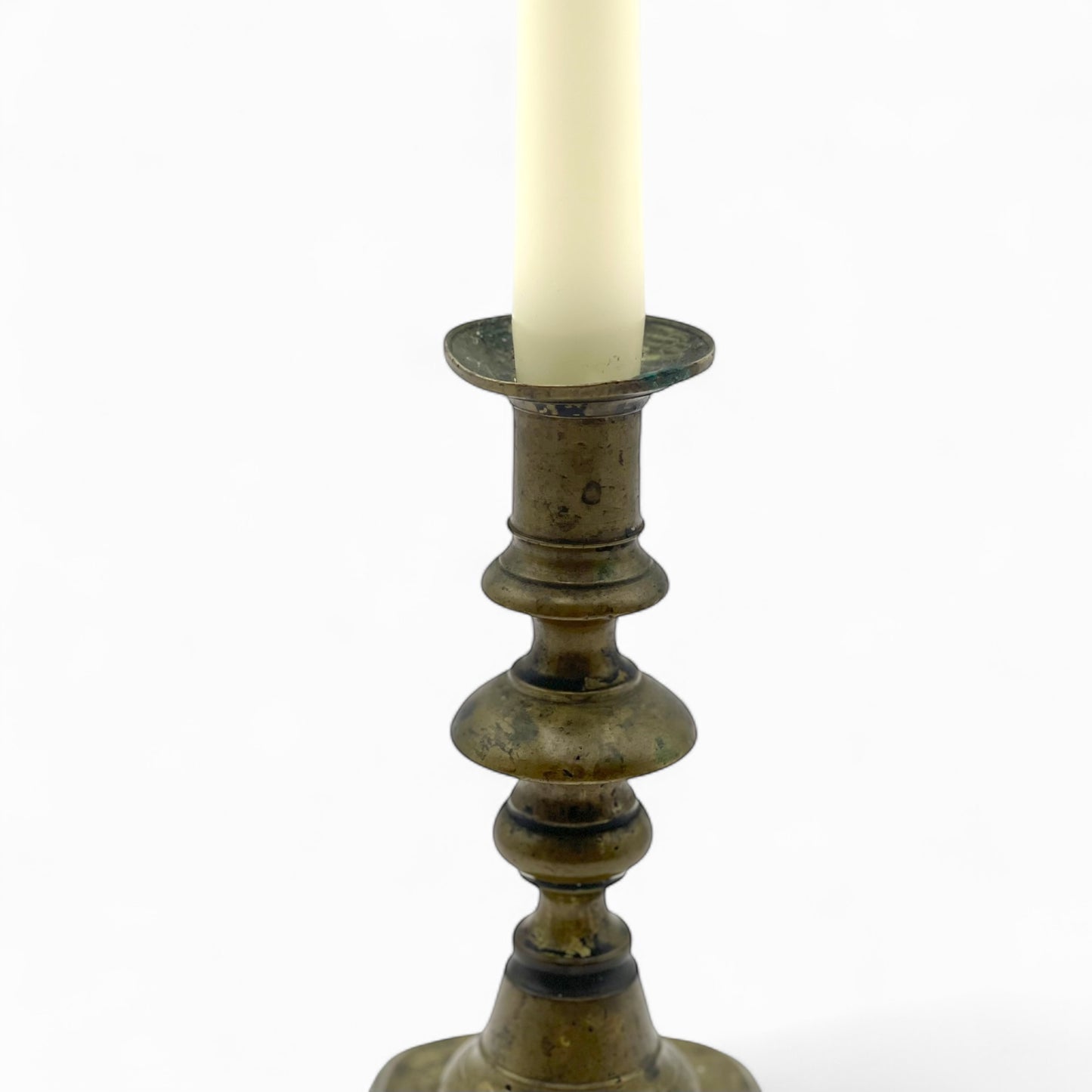 Antique brass candlestick