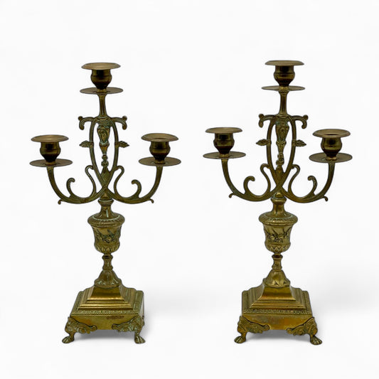 Pair of French antique candelabra
