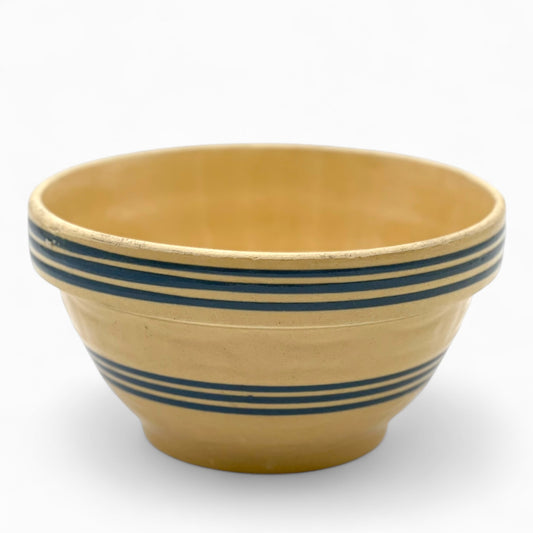 Vintage blue stripes mixing bowl