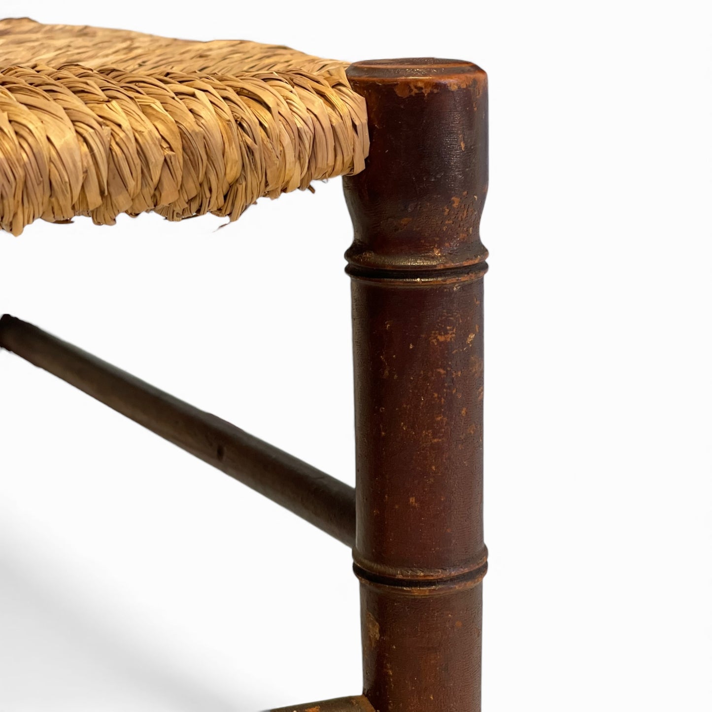Antique English faux bamboo side chair