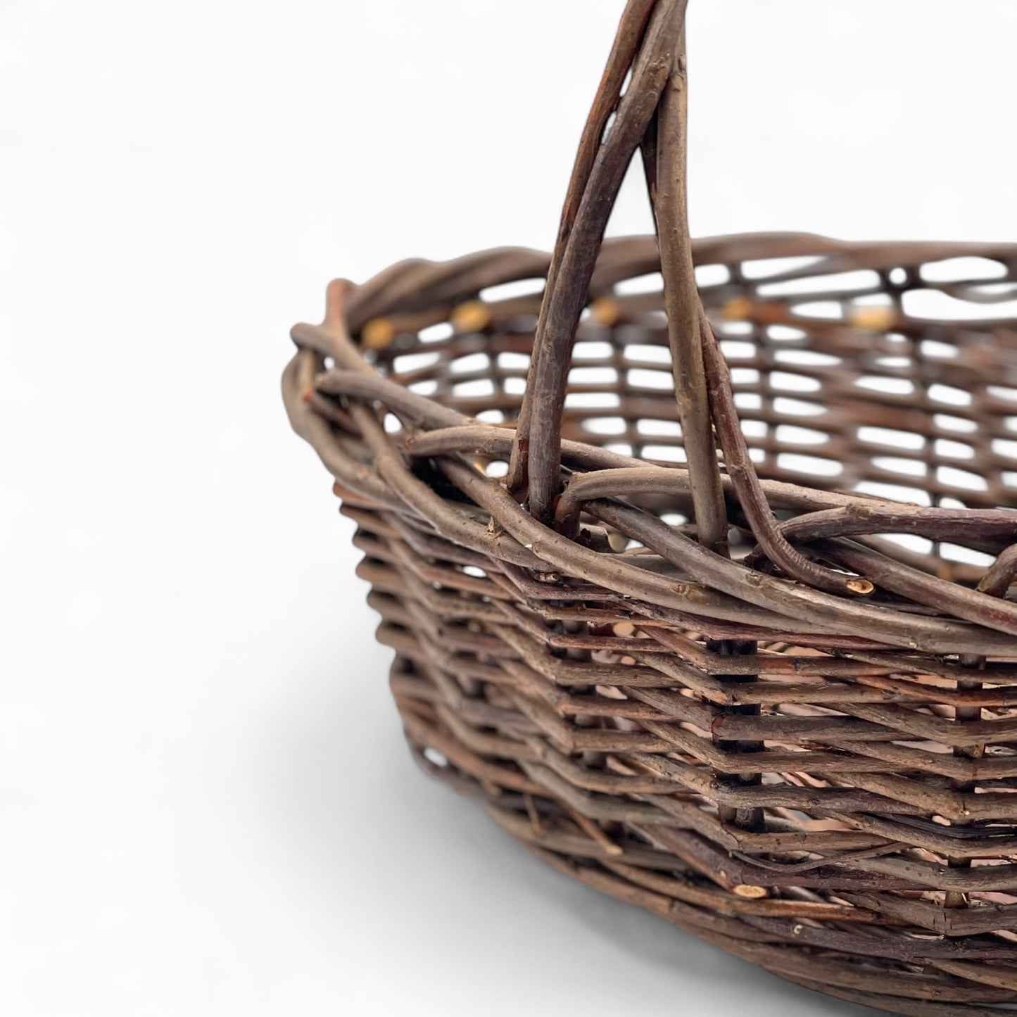 Vintage handmade wicker basket