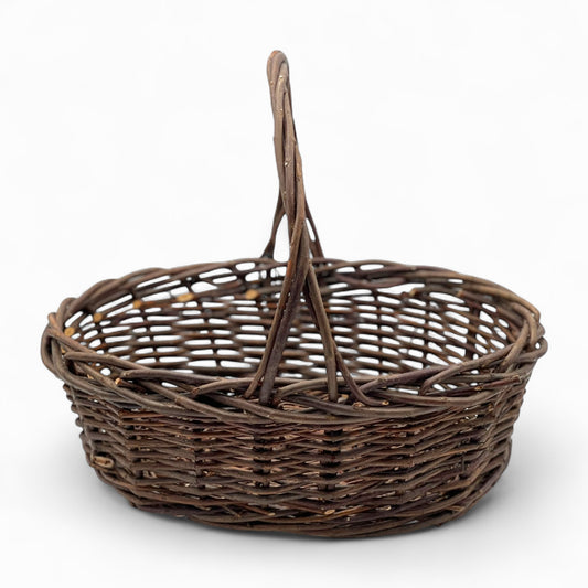 Vintage handmade wicker basket
