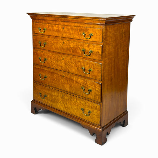 Antique black cherry chest of drawers