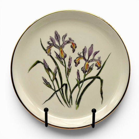 Vintage Delano Studios hand painted floral plates