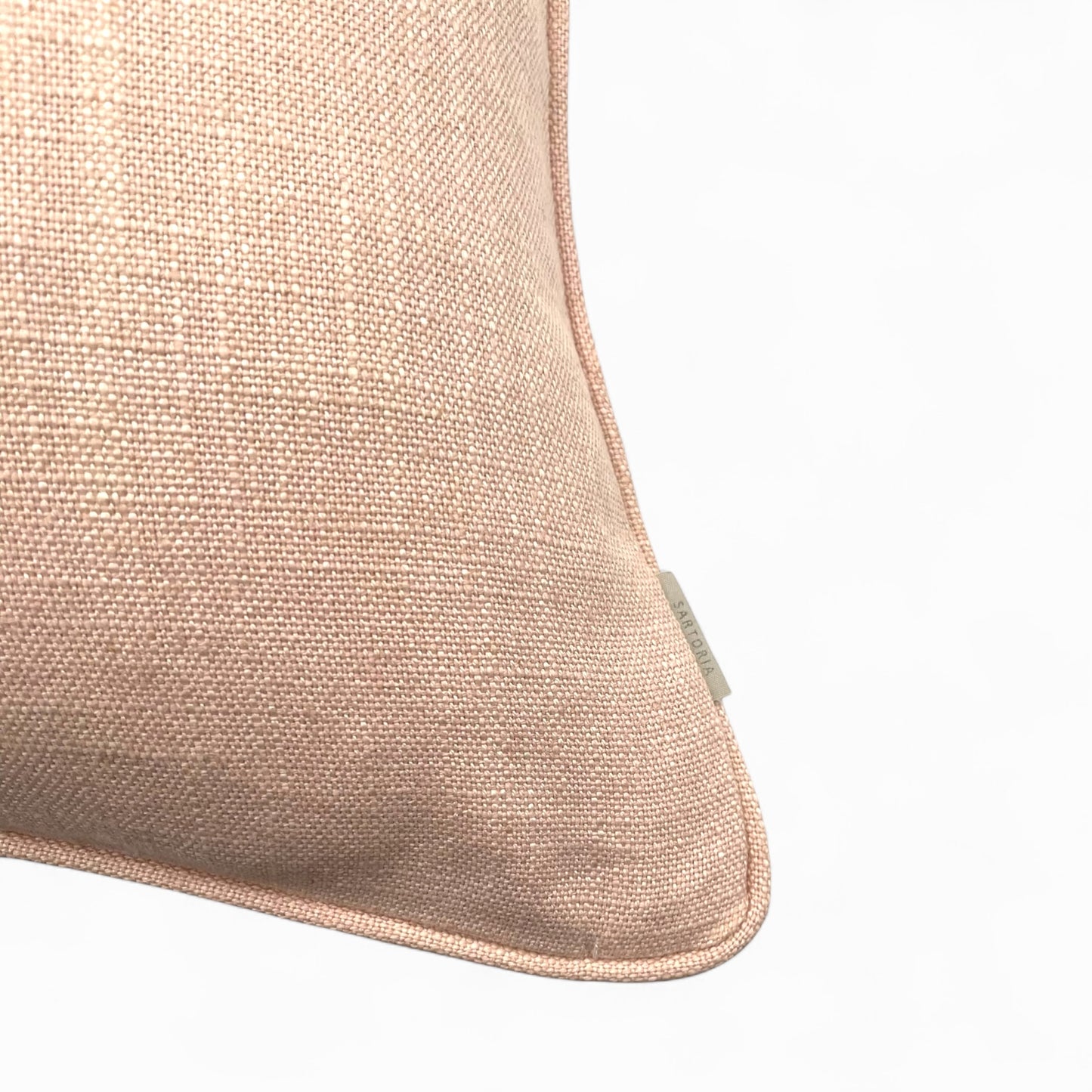 Vintage light pink 100% Italian linen pillow