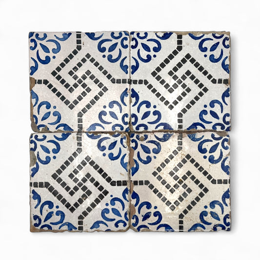 Set of 19th century Sicilian Majolica tiles
