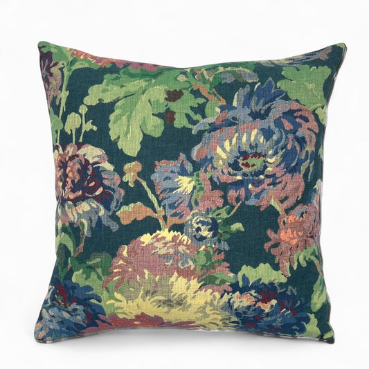 Pillow made with gobelin and vintage Irish linen