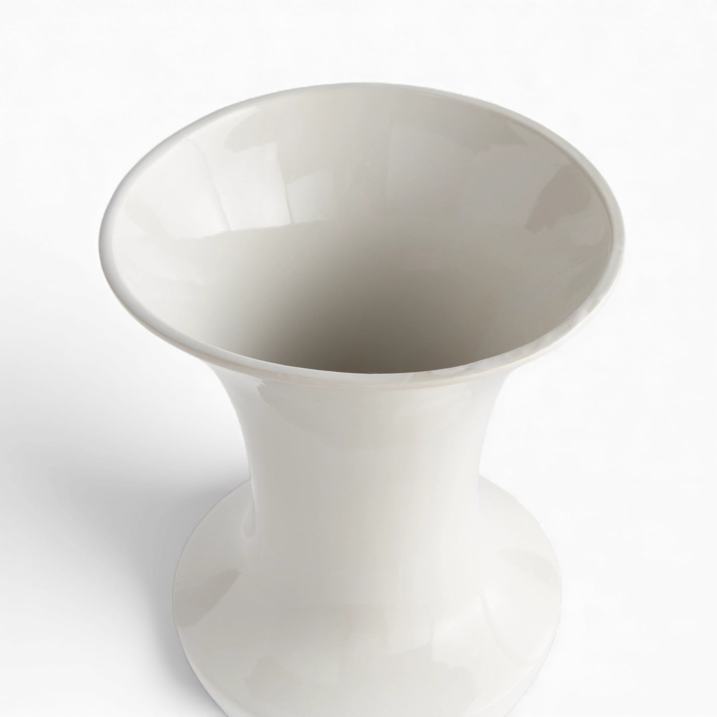 Footed large white vase