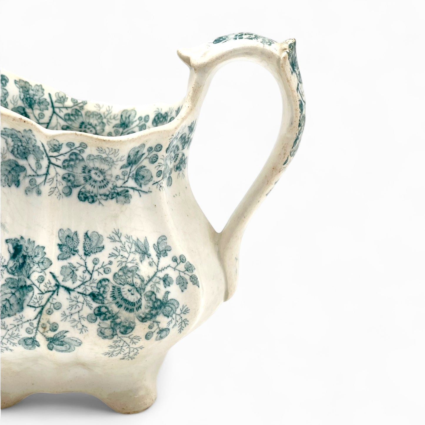 Antique blue and white creamer