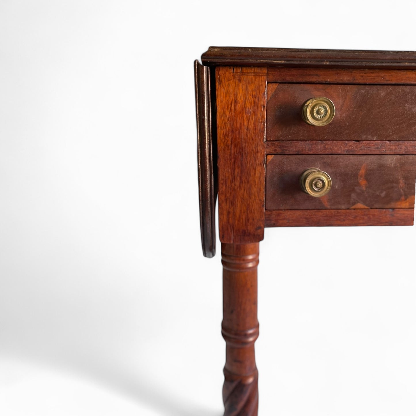 Antique Sheraton style Pembroke table with Barley twisted legs