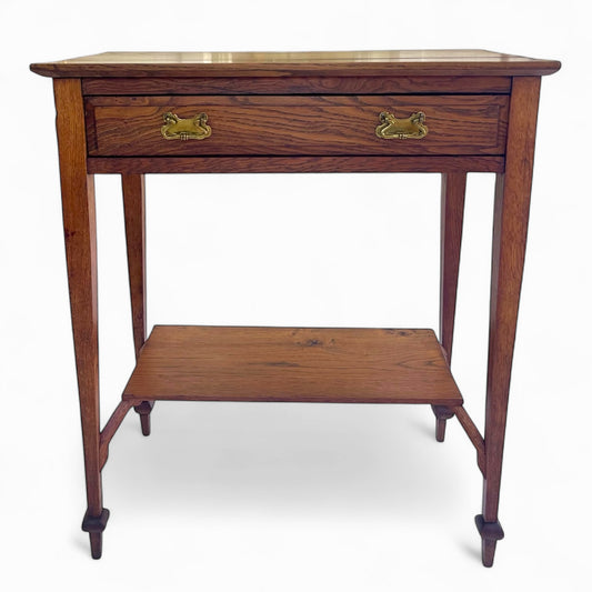 Vintage Art and craft oak side table