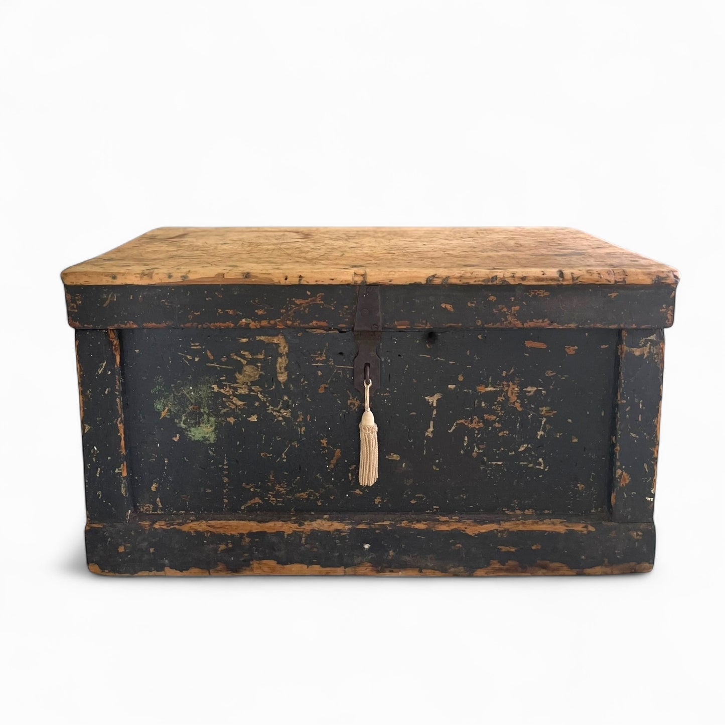 Antique carpenter wooden trunk