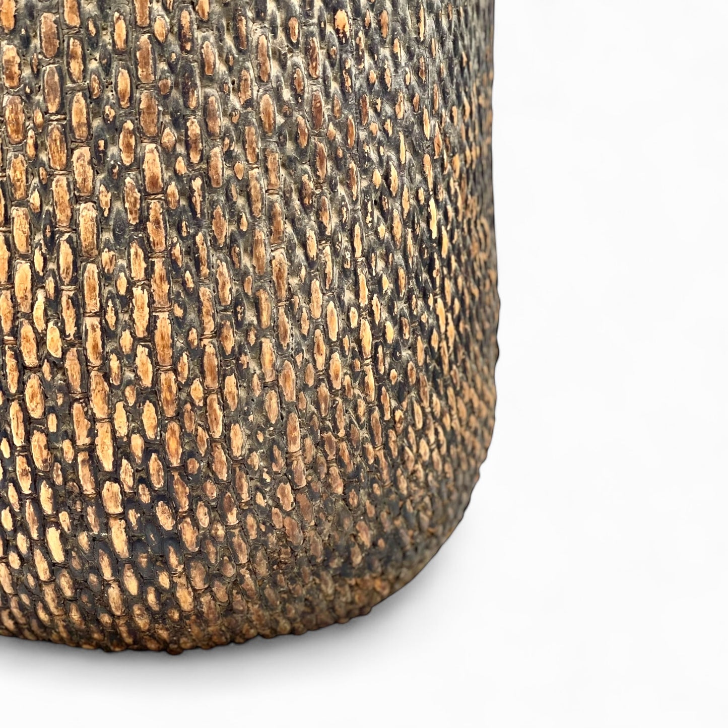 Antique Asian tall woven basket