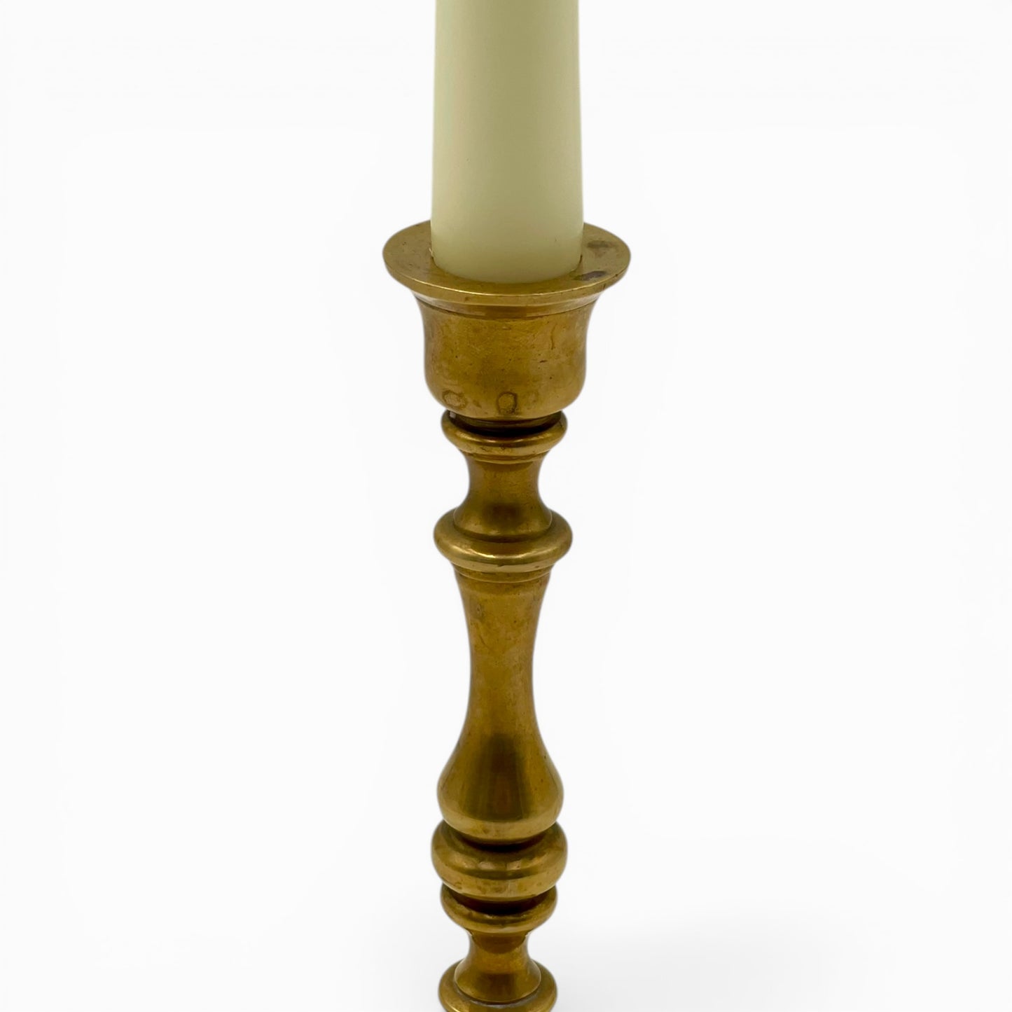 Antique Baluster brass candlestick