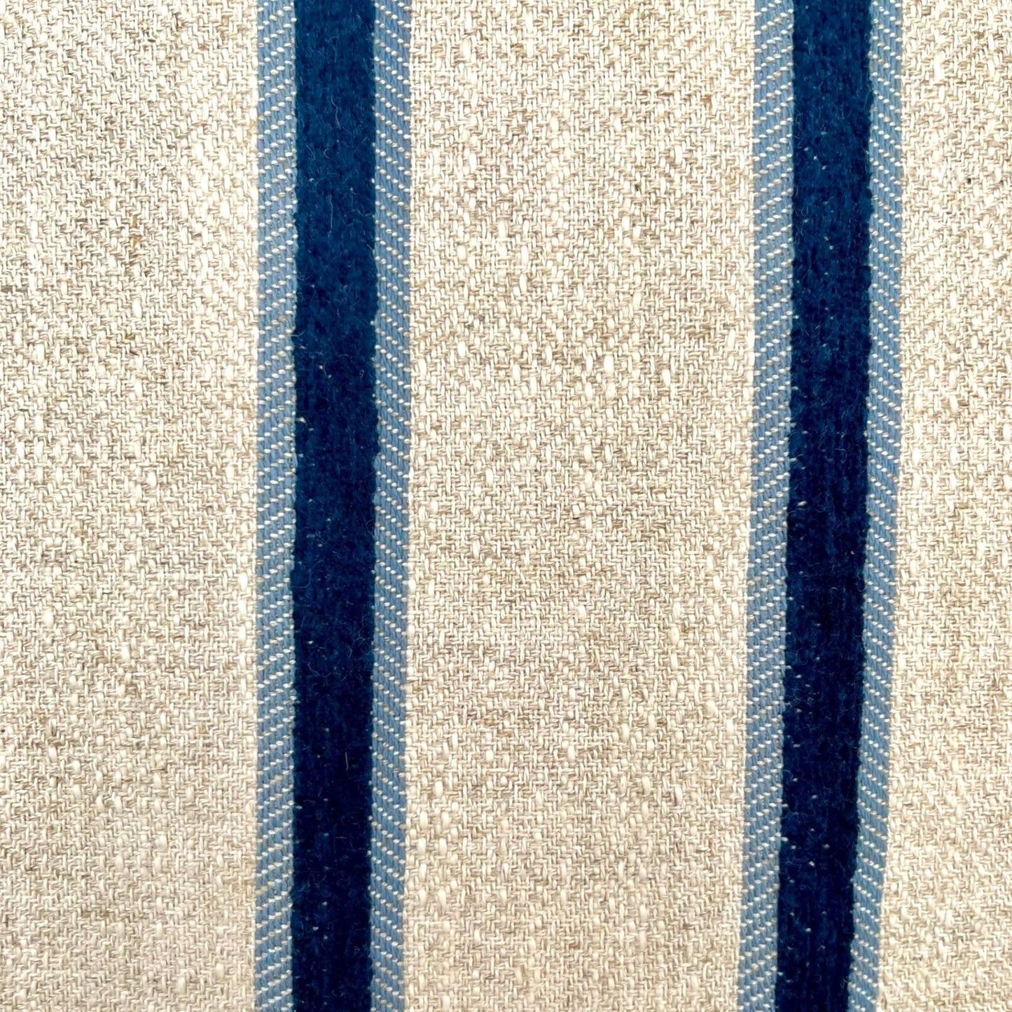 Pillow with velvet stripes