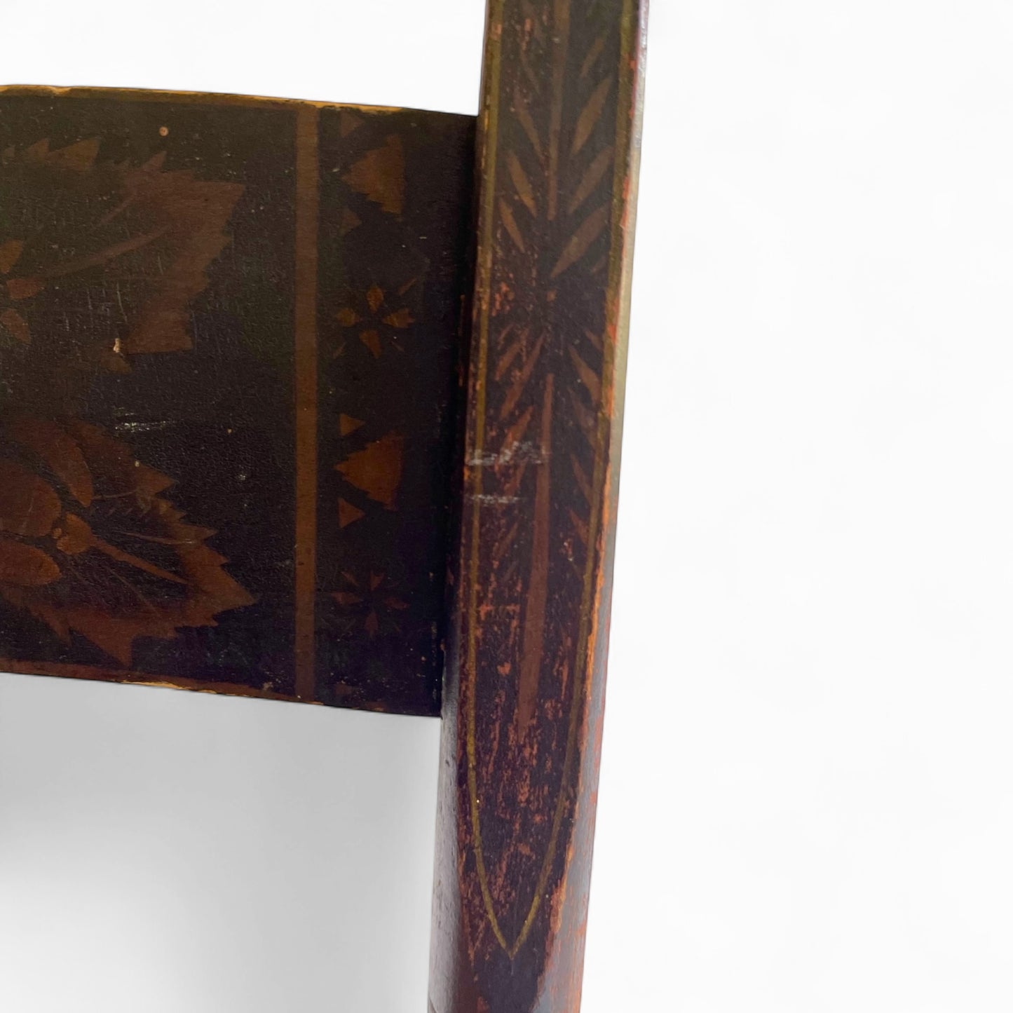 Antique Hitchcock style chair with rush seat