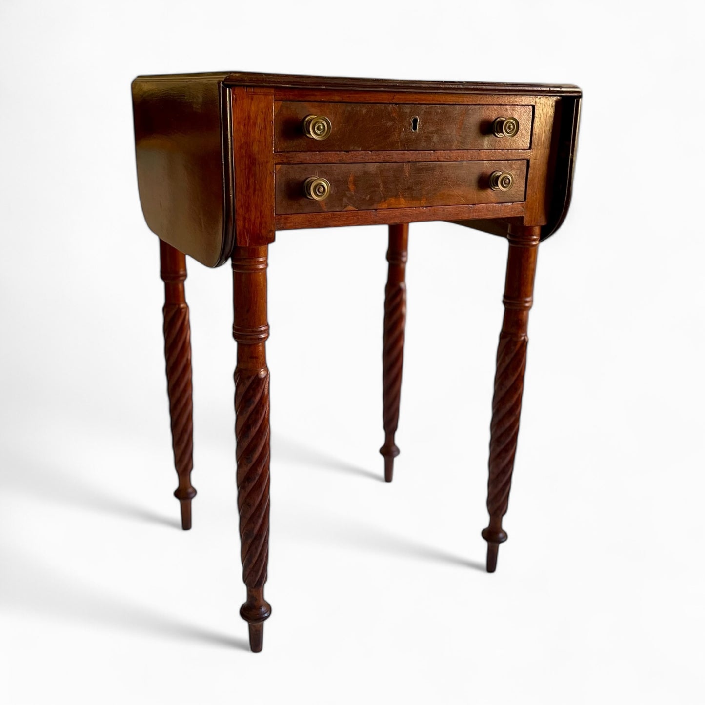 Antique Sheraton style Pembroke table with Barley twisted legs