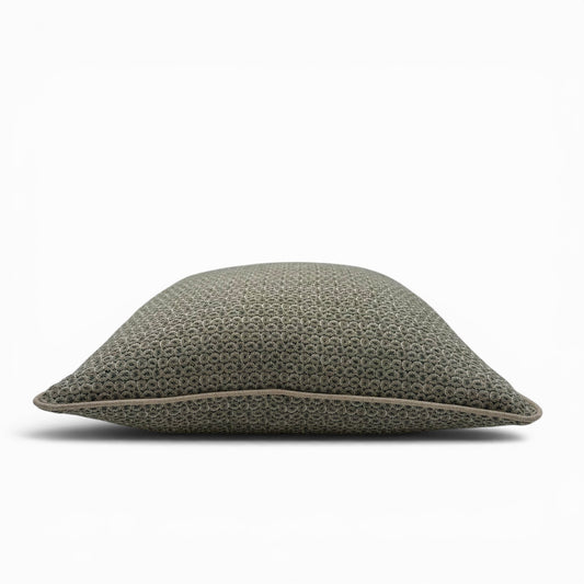 Pillow made with Ian Mankin English fabric