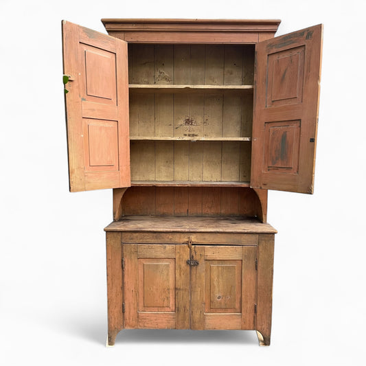 Mid 18th Century Antique Step Back Cupboard