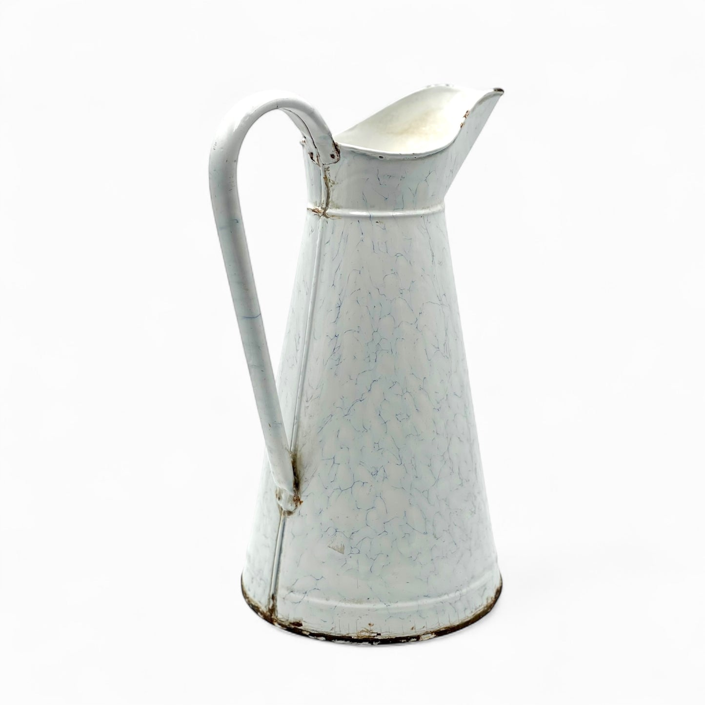 Vintage large French enamel pitcher