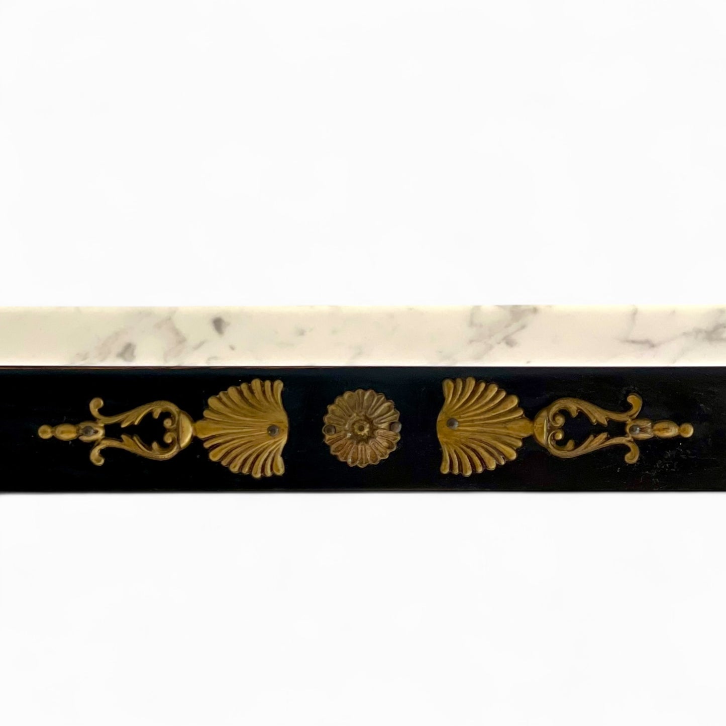 Vintage Italian console table with white Carrara marble top