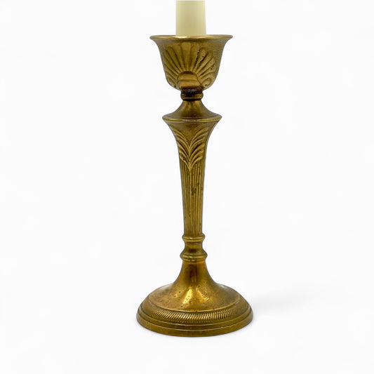 Art Nouveau brass candlestick