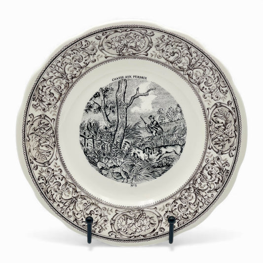 Set of six salad/dessert plates - Gien (France)