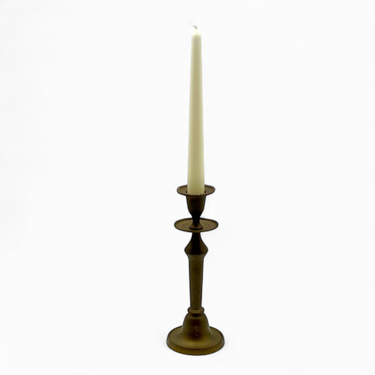 French vintage brass candlestick