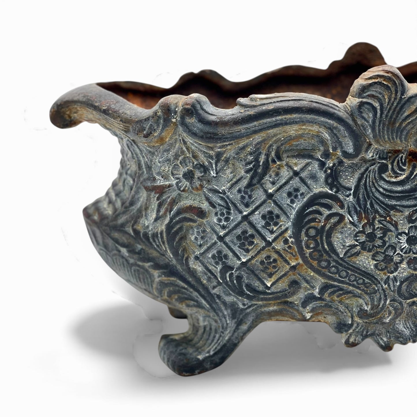 Antique French Large cast iron planter