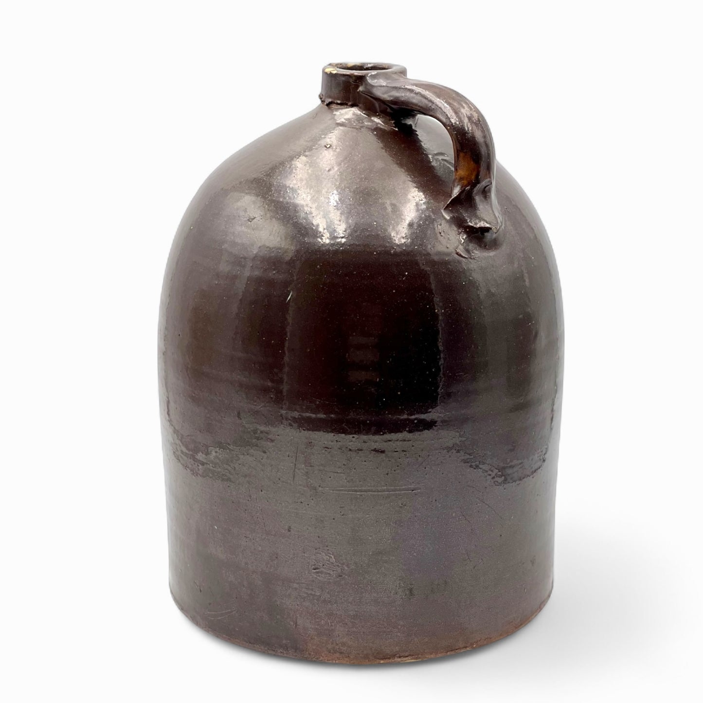 Brown glazed stoneware jug
