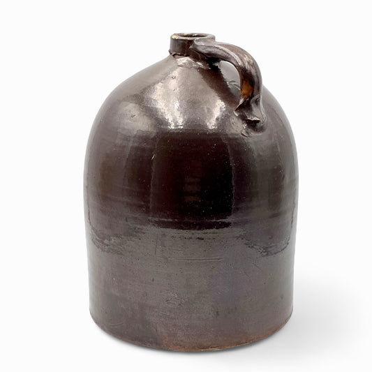 Brown glazed stoneware jug