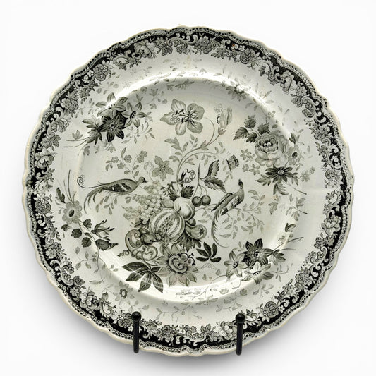 Set of three antique English transferware decorative plates