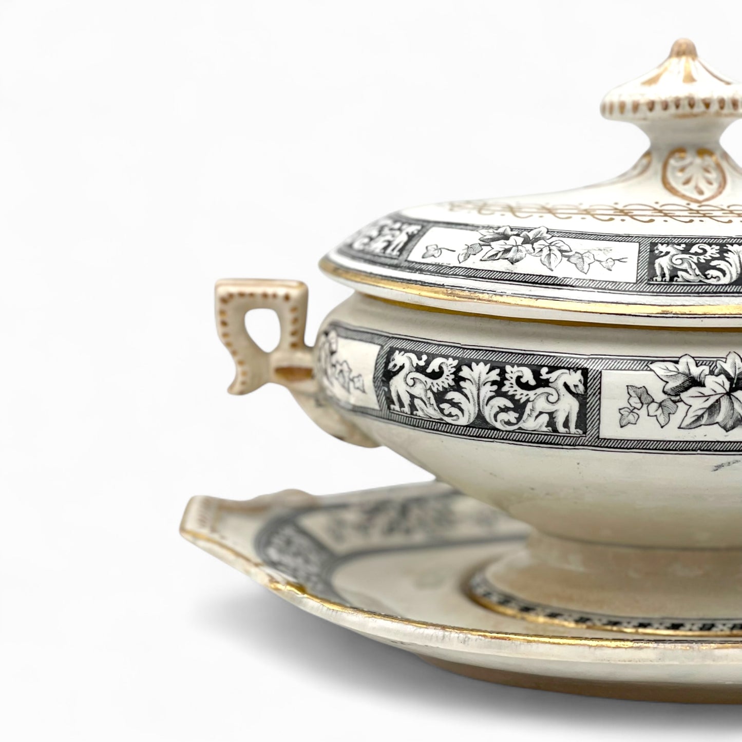 Vintage transferware tureen