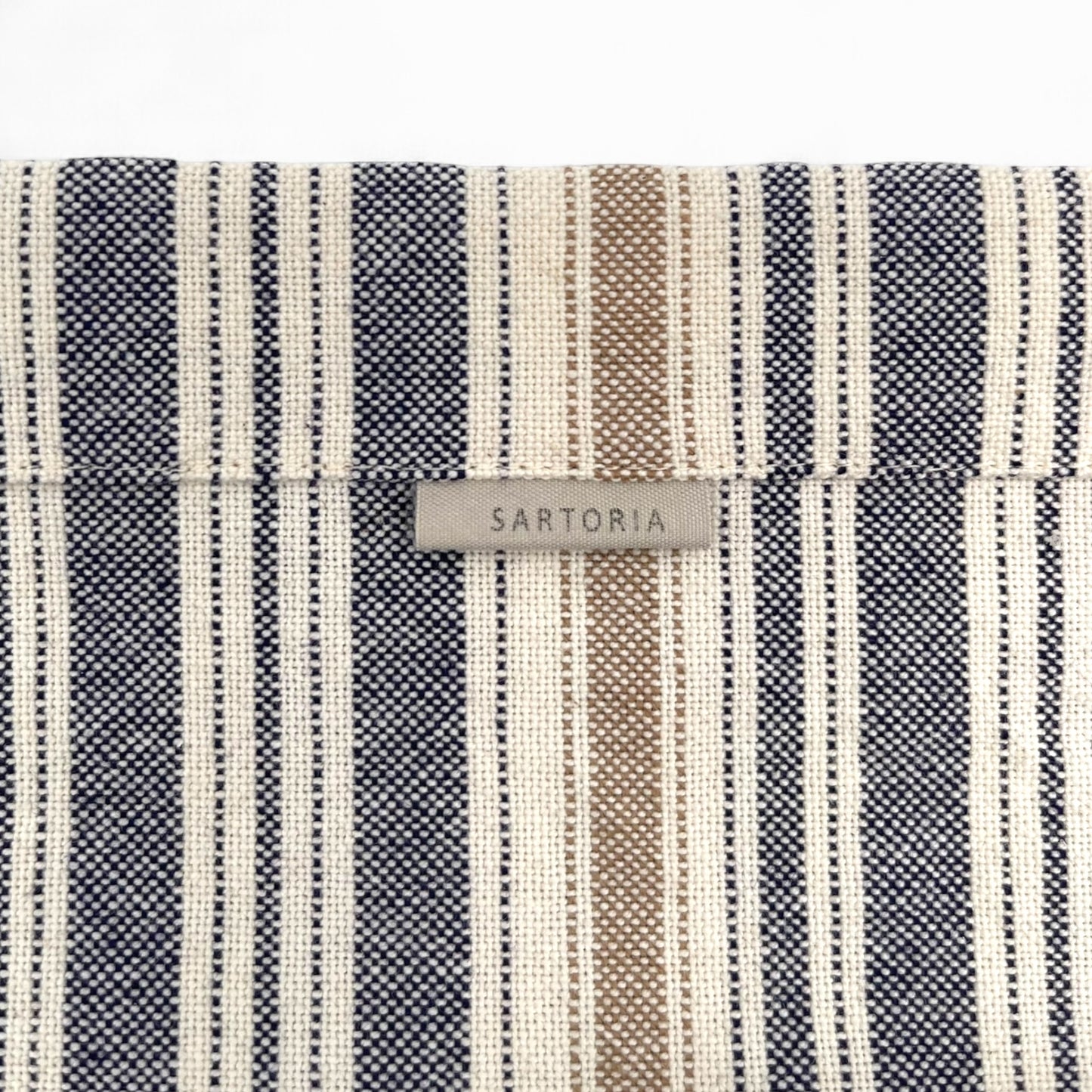 Set of four blue stripped Italian fabric dinner napkins