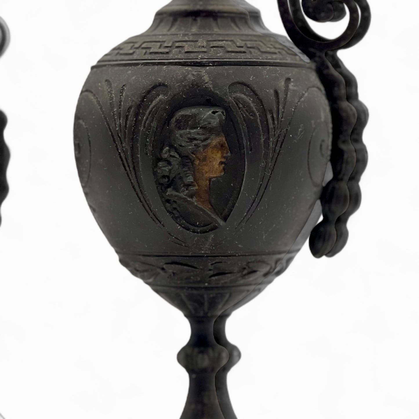 Pair of Antique decorative spelter ewers