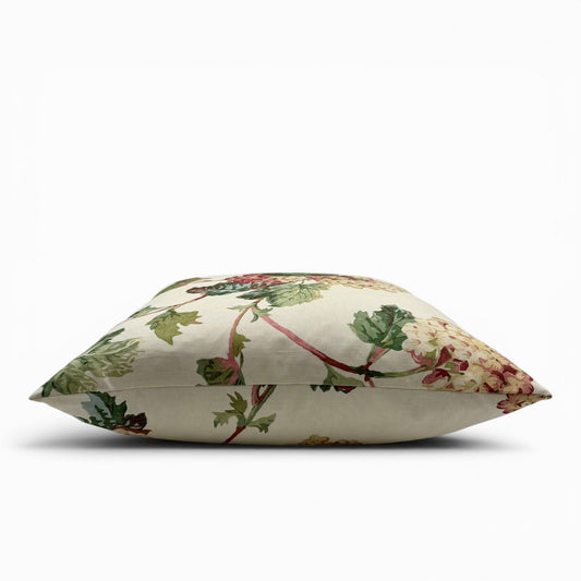 Pillow made with Anna French linen "Sussex Hydrangea"