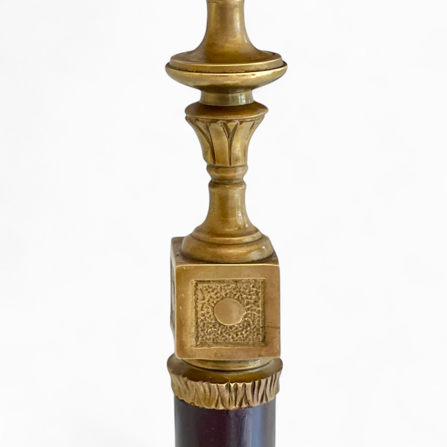 Vintage Italian console table with white Carrara marble top