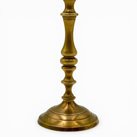 Antique Baluster brass candlestick