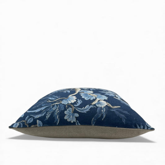 Pillow made with blue Anna French fabric