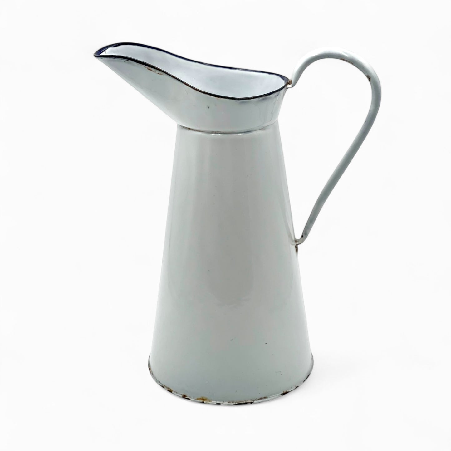 Vintage large French enamel pitcher