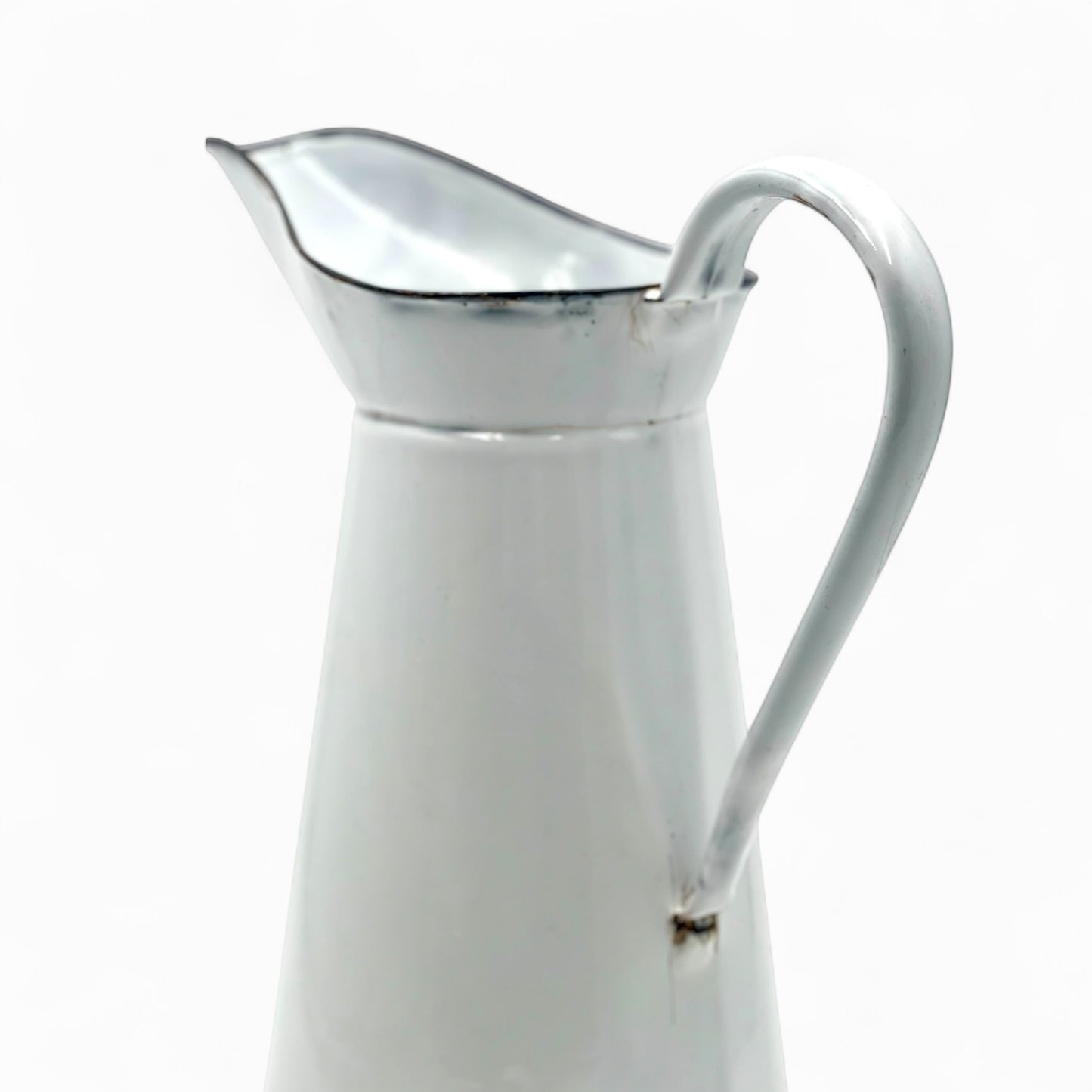 Vintage large French enamel pitcher
