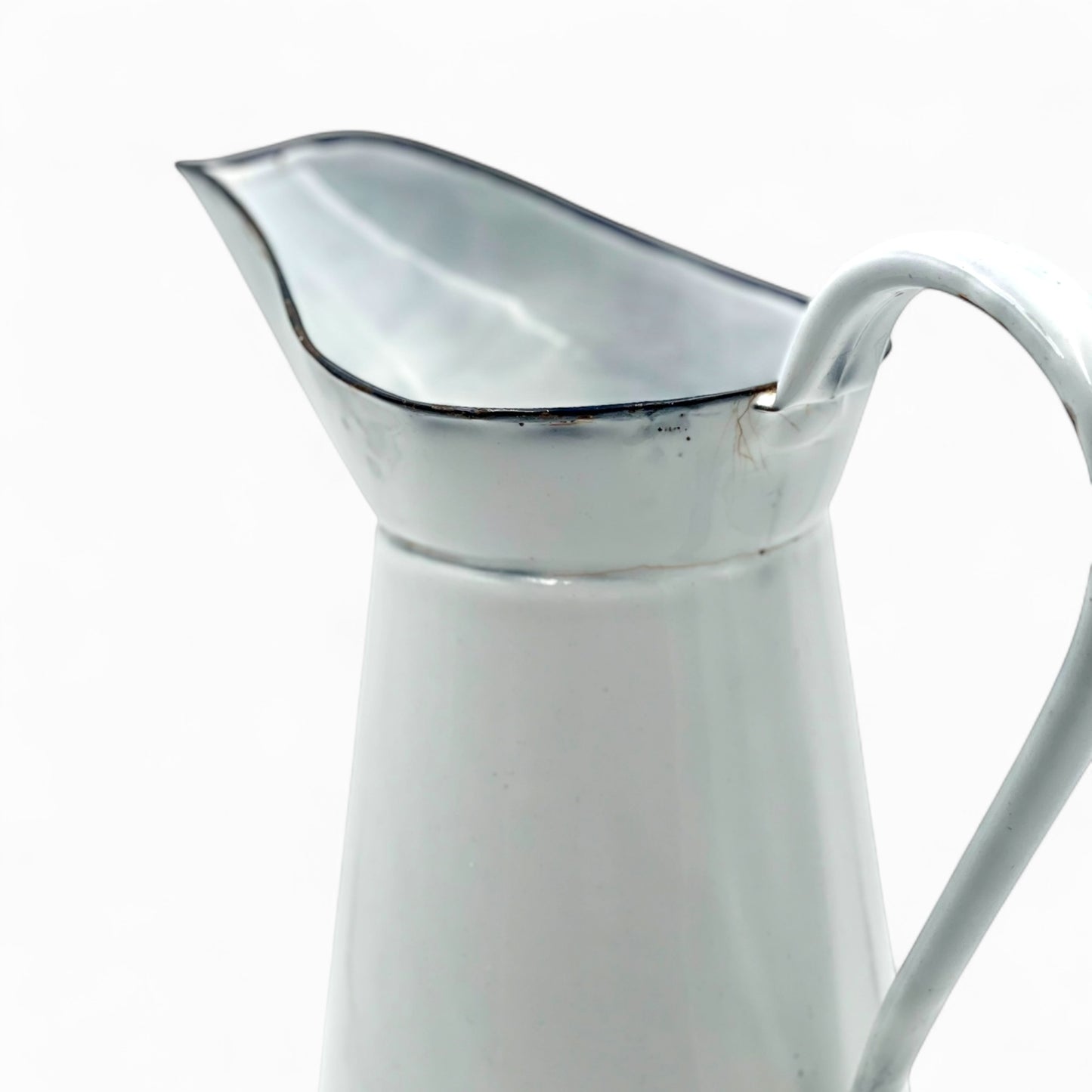 Vintage large French enamel pitcher