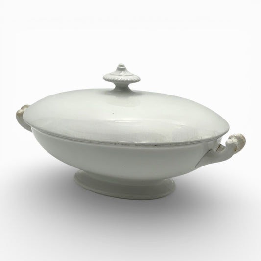 Antique “Semi Opaque China” tureen