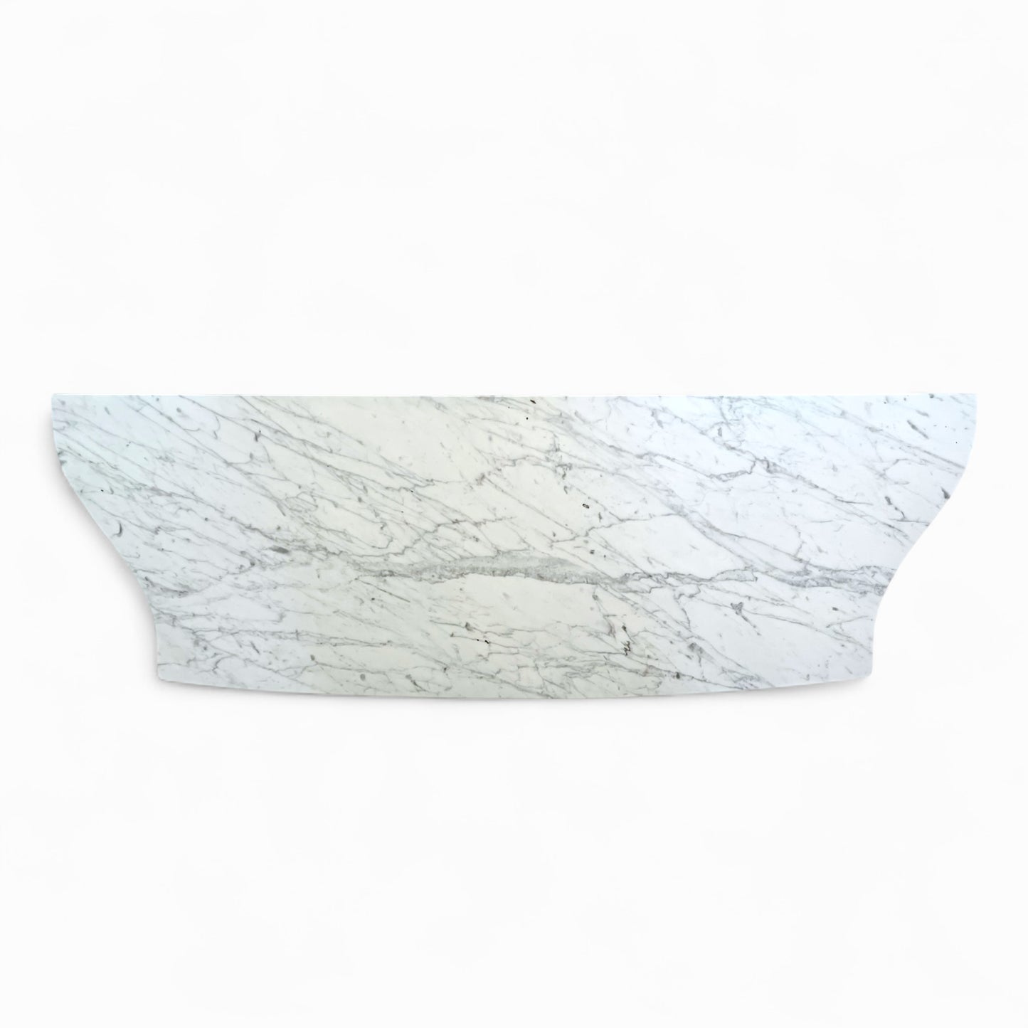 Vintage Italian console table with white Carrara marble top