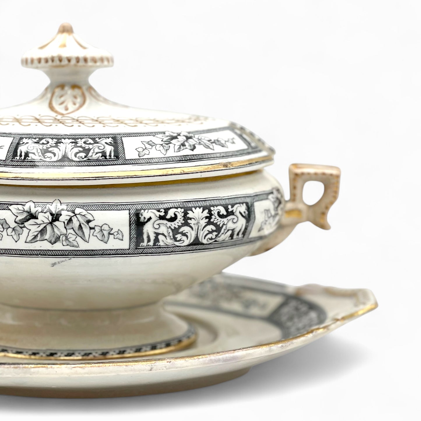 Vintage transferware tureen