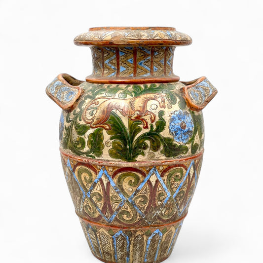 Large Sicilian Majolica terracotta vase