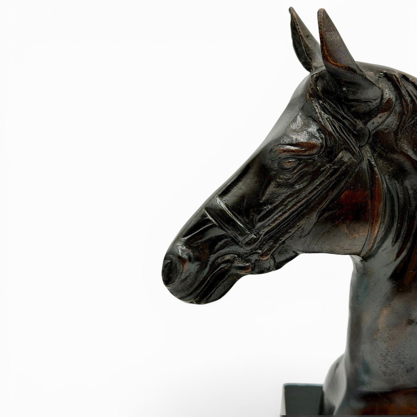 Vintage bronze horse sculpture